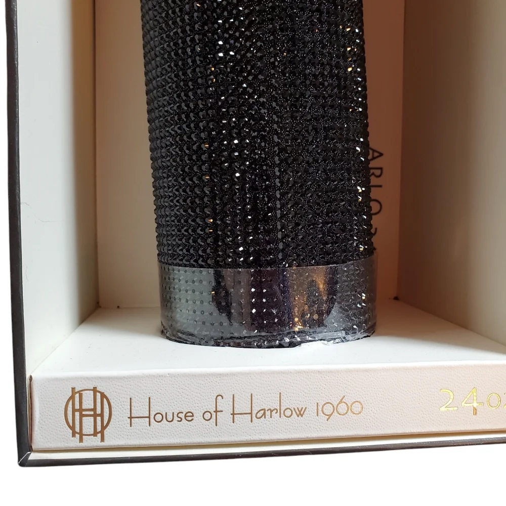 NIB RARE Black Rhinestone House of Harlow Arlo 24oz Tumbler